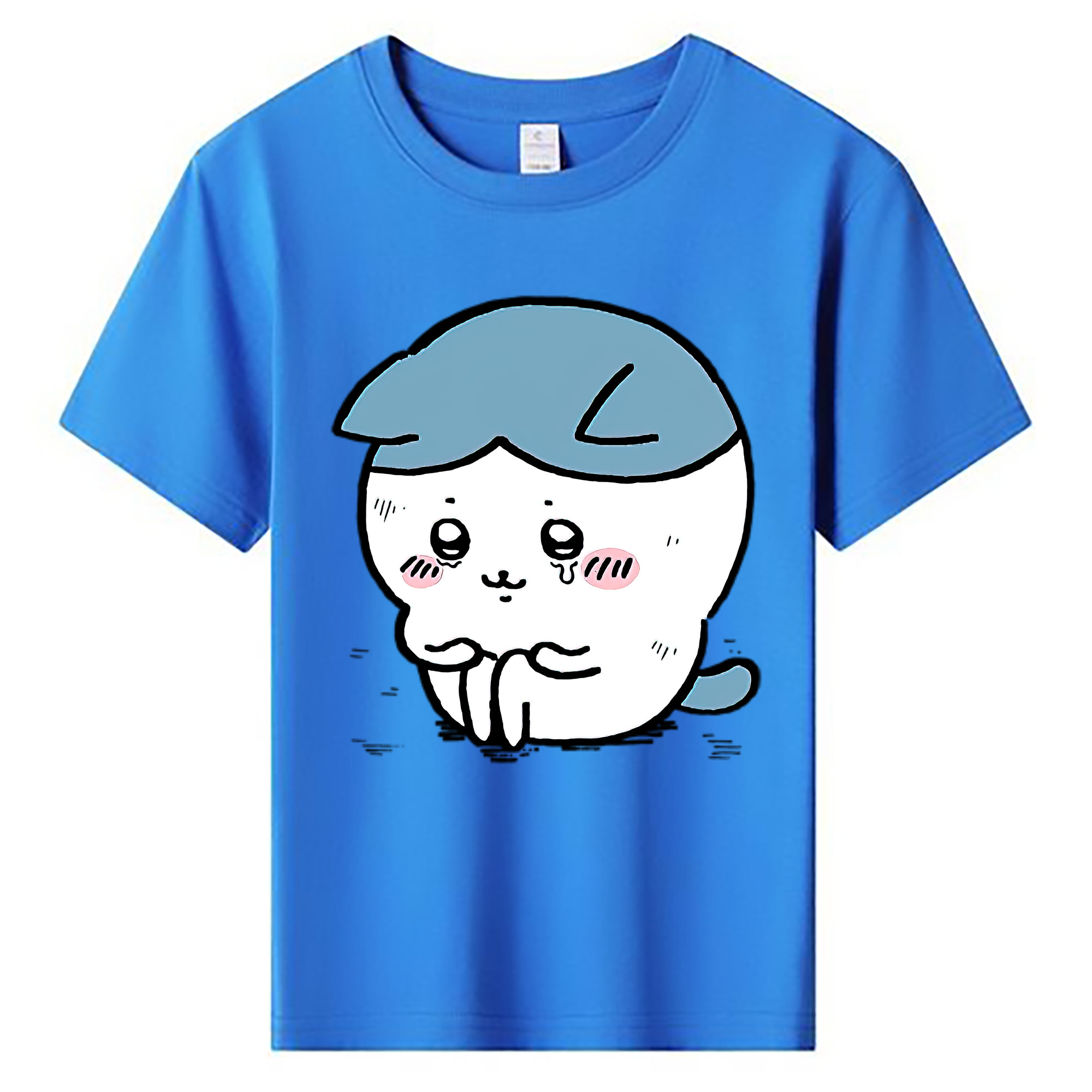 （画像用） ちいかわ ハチワレ Chii-kawa hachiware 綿100％キッズTシャツ（フロントプリント）